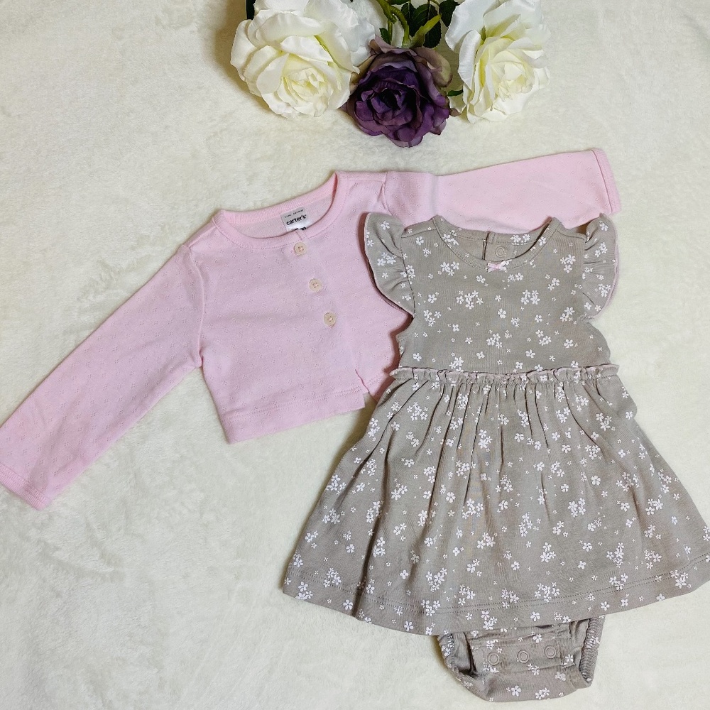 Lady Grey Dress & Cardigan